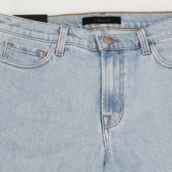 J Brand Bermuda Jean Shorts Women High Rise Cutoff Frayed Light Blue Denim 28 - Picture 6 of 9